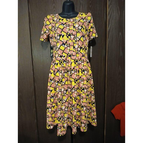 LuLaRoe Women's Geometric Print Fit & Flare Dress (JC71) – Size M – New With Tag - Picture 9 of 9